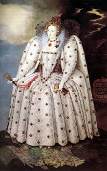 馬庫斯 il 喬凡 吉爾哈特 Portrait of Queen Elisabeth I 馬庫斯 il 喬凡 吉爾哈特 Portrait of Queen Elisabeth I
